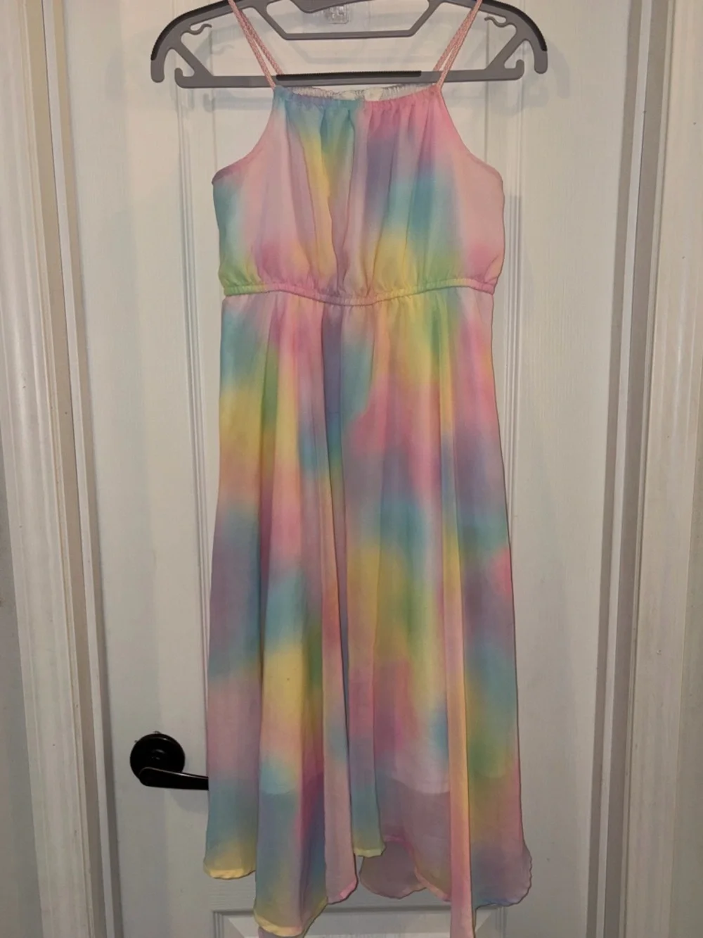 H&M Pastel Tie-Dye Halter Maxi Dress